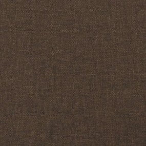 Cama box spring c/ colchão/LED 120x190cm tecido castanho-escuro