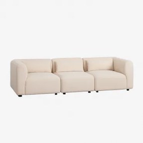 Sofá Modular De 3 Peças Fogler Chenille Creme Bege - Sklum