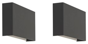 Conjunto de 2 Apliques Modernos Pretos - Otan
