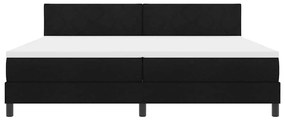 Cama Box com Colchão &amp; LED Preta 200x200 cm Tecido