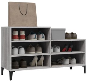 Sapateira 102x36x60 cm derivados de madeira sonoma cinza