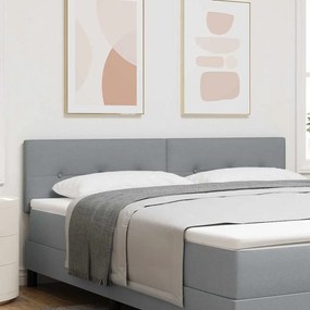 Cabeceira vidaXL Botão Almofadado Cinza Claro 180 cm Tecido