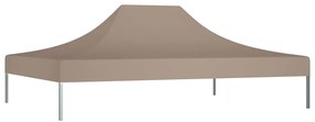 Teto para tenda de festas 4x3 m 270 g/m² cinzento-acastanhado