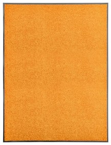 Tapete de porta lavável 90x120 cm laranja