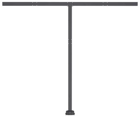 Toldo retrátil manual com LED 300x250 cm antracite