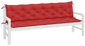 Almofadões banco jardim 2 pcs 200x50x7cm tecido oxford vermelho