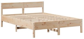 Cama sem colchão 140x190 cm madeira de pinho maciça