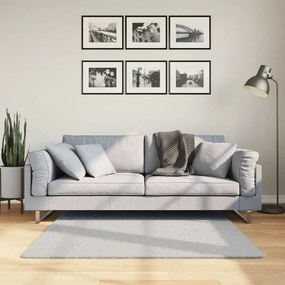 vidaXL Tapete pelo curto macio e lavável HUARTE 120x120 cm cinzento