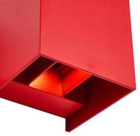Candeeiro de parede exterior moderno vermelho escuro Incl. LED IP54 - Edwin Moderno