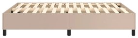 Estrutura de cama 140x200 cm couro artificial cappuccino