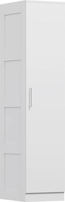 HOMCOM Armário Multifuncional com Barra para Cabides, Prateleira, Porta com Fecho Suave 40 x 52 x 180 cm Branco | Aosom Portugal