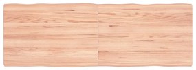 Tampo de mesa com bordas vivas carvalho tratado castanho-claro