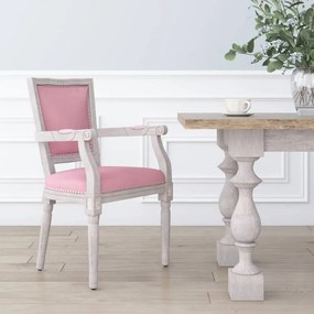 vidaXL Cadeira de jantar veludo rosa