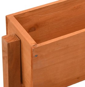 Floreira dobrável para jardim 60x14x75 cm abeto maciço laranja