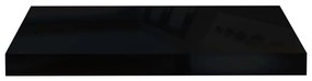 Prateleira de parede suspensa 50x23x3,8 cm MDF preto