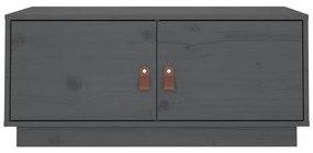 Mesa de centro 80x50x35 cm pinho maciço cinza