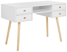 Secretária branca 110 x 55 cm LEVIN Beliani