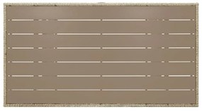 Mesa de jardim 120x70x66 cm vime PE cinzento