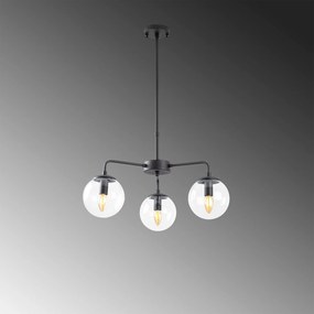 Candeeiro de Teto Chandelier Viran – Preto – 56 x 56 x 43 cm