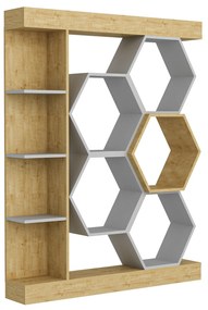 Estante Sueno – Branco Carvalho – 140x29,6x177,4 cm
