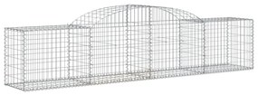 Cestos gabião arqueados 11pcs 300x50x60/80 cm ferro galvanizado