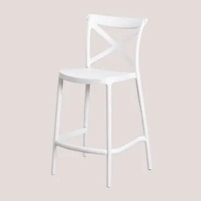 Pack De 4 Bancos Altos De Jardim Empilháveis Em Polipropileno Otax Branco & ↑65 Cm - Sklum