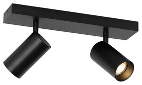 Foco de teto moderno preto ajustável 2 luzes - Jeana Luxe Moderno