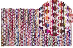 Tapete em algodão multicolor 80 x 150 cm ARAKLI Beliani
