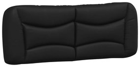 Cama com colchão 140x200 cm couro artificial preto e branco