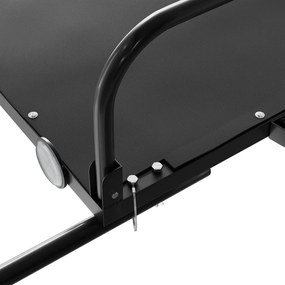 Reboque para bicicleta 126x63x34 cm ferro preto