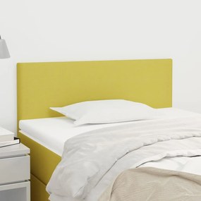 vidaXL Cabeceira de cama tecido 90x5x78/88 cm verde