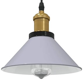 vidaXL Candeeiro suspenso regulável altura E27 cinza brilhante Ø22cm