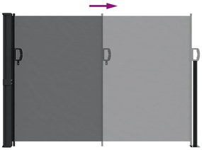 Toldo lateral retrátil 140x300 cm preto