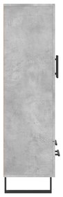 Aparador alto 69,5x31x115 cm derivados de madeira cinza-cimento