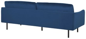 Conjunto de sofás em veludo azul escuro VINTERBRO Beliani