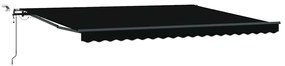 Toldo Retrátil Automático vidaXL com LED Preto 450x300 cm