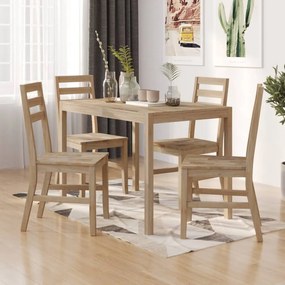 vidaXL Conjunto de jantar 5 pcs madeira de acácia maciça