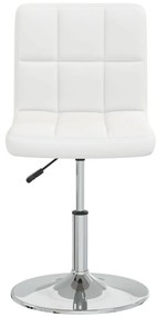 Cadeiras de jantar 4 pcs couro artificial branco