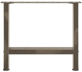 Pés para mesa de centro em aço natural, 2 peças, 60x (42-43) cm, aço