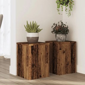 vidaXL Suportes p/ plantas 2 pcs 25x25x35 cm derivados de madeira