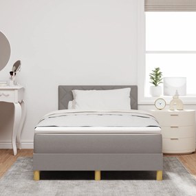Cama Box Spring com Colchão Taupe 120x200 cm Tecido
