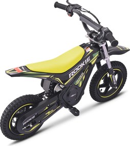 Mota elétrica para crianças ROOKIE 24 V (12"), bateria de lítio, motor sem escovas de 250 W, travão de disco Verde Amarelada