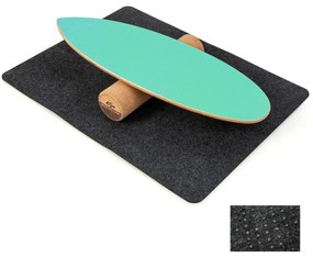 Placa de balanço de madeira com cobertor de rolo para treinamento, skate, hóquei, snowboard, surf, 75x25.5 cm Verde