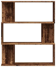 Armário de livros madeira velha 80x24x96 cm madeira trabalhada