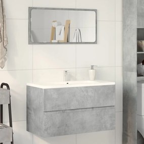 Armário suspenso WC 80x38,5x45cm deriv. madeira cinza cimento