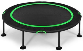 Trampolim Dobrável para Crianças com Almofadas de Segurança e Cordas Duráveis para Crianças Verde e Preto 120 cm