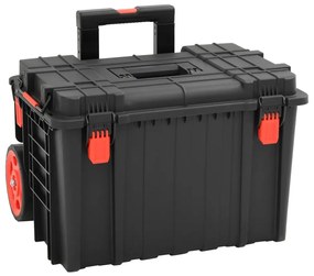 vidaXL Mala de viagem portátil 56,5x45,5x48 cm PP preto