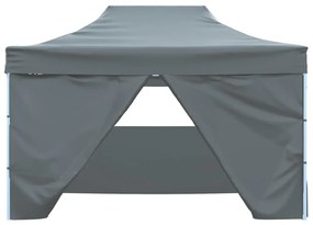 Tenda pop-up dobrável com 4 paredes laterais 3x4,5 m antracite