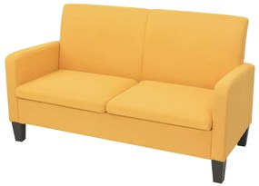 Sofá de 2 lugares 135x65x76 cm amarelo