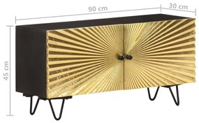 Móvel de TV 90x30x45 cm madeira de mangueira maciça